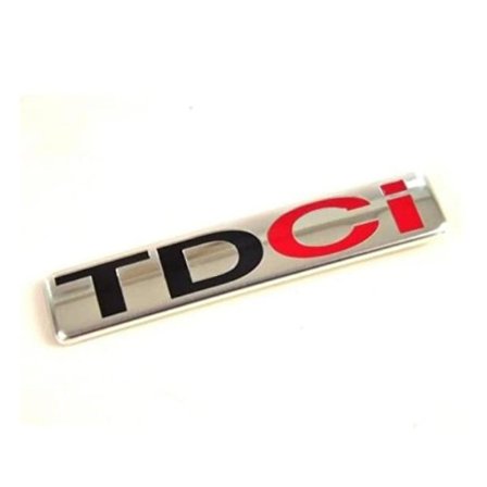 Sort/rød Tdci Bagskærm Forreste Grill Hætte Badge Emblem Bagklap 82mm X 17mm