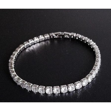 925 Sterling Silver Tennis Armband Dam Armband