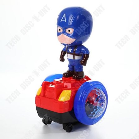 Elbil - TECH DISCOUNT - Captain America - Musikleksak - 4 hjul - 17 cm