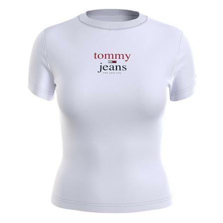Tommy Jeans, Dw 0Dw 13623 T -shirt Wit, Dames, Maat:L