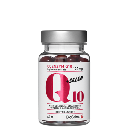 BioSalma Q10 Coenzyme 120mg + selen 60 kapslar