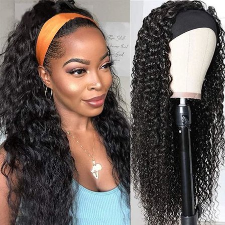 Lang svart parykk for kvinner naturlig bølget hår mote syntetisk parykk