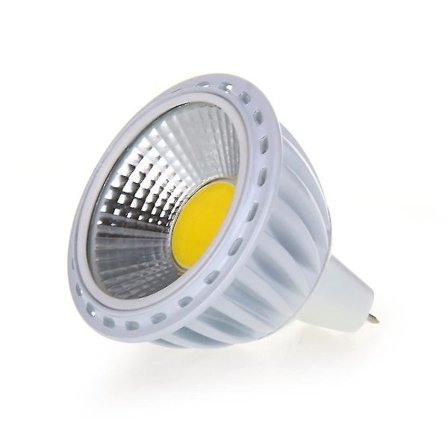 Gu5,3 / Mr16 6w Cob Led -valonheitin 420lm 60 3000k Lämmin Valkoinen Dc 12v - meini (lämmin valkoinen)