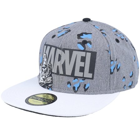 Difuzed - Grå snapback Caps - Marvel Logo Grey Snapback @ Hatstore