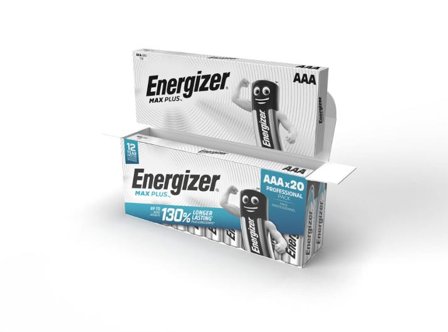 ENERGIZER Batteri Max Plus AAA 20/fp - Lyreco - Kontorsmaskiner - Batterier - AAA