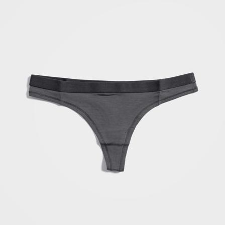 Sustainable Charcoal Tencel Lyocell Thong Underwear, Small