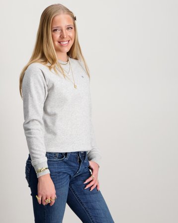 GANT SHIELD C-NECK Grijs Truien Meisjes - Kids Brand Store