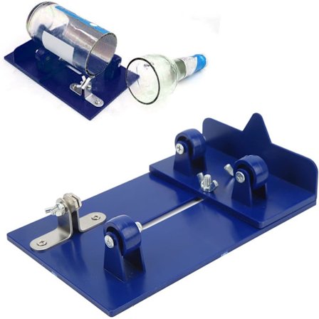 Glasflaskeskärare, Glasflaskeskärare för flaskor, Justerbar flaskeskärare DIY-verktyg (blå)