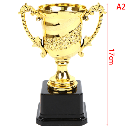1 stk. Gullpokaler Trofé Barn Skolefest Prisutdeling Rekvisita Ce Gull 17cm