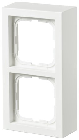 ABB 1722S85-884 Förhöjningsram 85 x 40 mm, vit 2-fack, Strömbrytare & vägguttag
