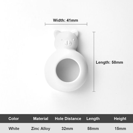 Dørgreb Skab Dørknop TYPE-5 HVID TYPE-5 HVID