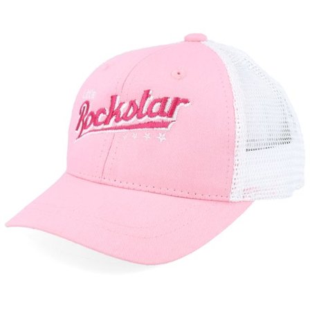 Kiddo Cap - Rosa trucker Keps - Kids Toddler Little Rockstar Pink/White Trucker @ Hatstore