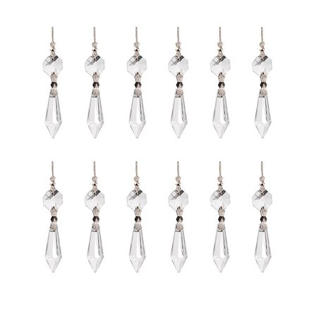 20 kpl Kultareunaiset Lamppuprisma Ripustettava Kattovalaisin Prisma Jouluvalot Kristallihelmi Lamppu Koriste 7.4*1.6cm