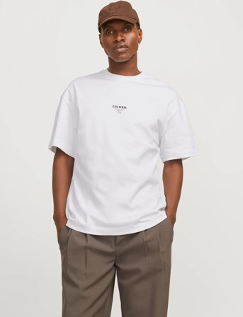 Jack & Jones Jjeurban Edge Studio Tee Ss O-Neck Noos - White - S