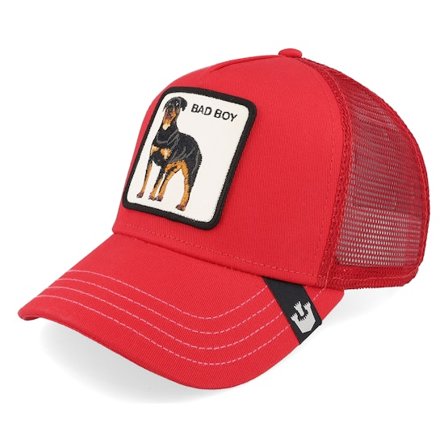 Goorin Bros. - Red trucker Czapka Z Daszkiem - The Baddest Boy Global Core Scarlet A-Frame Trucker @ Hatstore