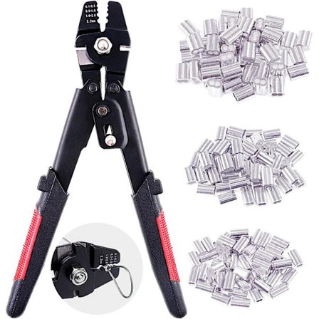 Profesjonelt krympeverktøy for vaier opptil 2,2 mm med 150 stk