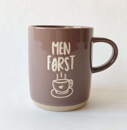 Trend Design Krus "Men Først.." Brun