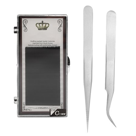 Ögonfransförlängningsset Professionellt komplett ögonfransar Pincett Kit Portable Individual Lashes Kit