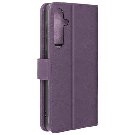 Fodral till Samsung Galaxy A55 Flip Wallet och videohållare mörklila