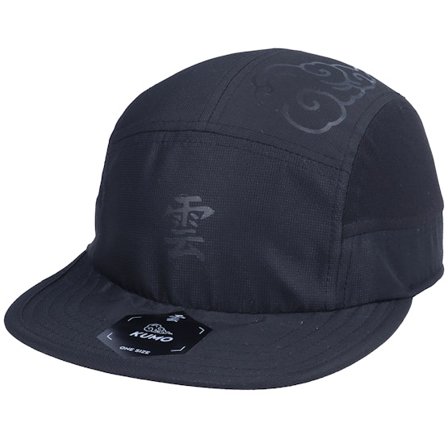 Kumo - Svart 5panel Keps - Kanji Cloudfit Black On Black 5-Panel @ Hatstore