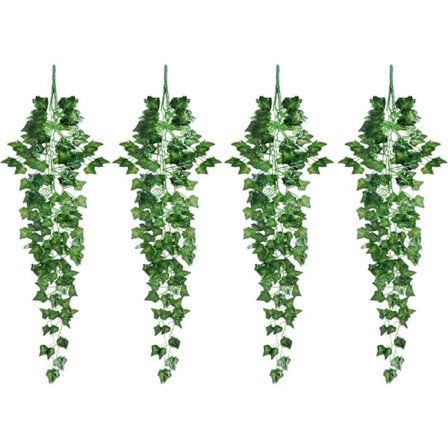 Pcs Kunstig Hængeplante, 79cm Falske Grønne Blade Vinstok Potte med Plantekasse, Indendørs Udendørs Simulering Plante Dekoration KLB