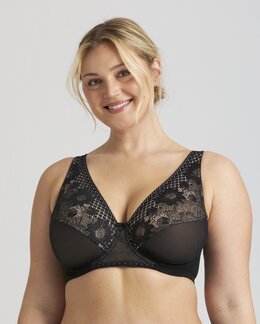 Lace Charm bygel-bh i Bralette-stil Svart - C95 - Miss Mary