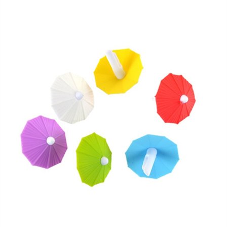 6 st Vinglas Livsmedelsgodkänd Silikon Vinglas Identifierare Cocktail Identifierare Vinetikett Party Mugg Klistermärke Set