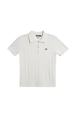 J.Lindeberg - Golf - Kinsley Cable Knit Wool Shirt - White - Femme - M