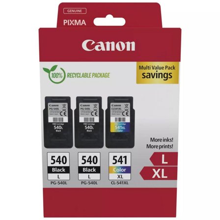 Canon 540L x2/CL-541XL Multipack - 3-pack - Høy ytelse - svart, farge (cyan, magenta, gul) - original - blekkpatron