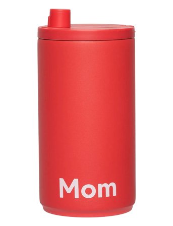 Travel Mug Red Design Letters