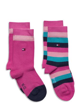 Th Kids Basic Stripe Sock 2P Socks & Tights Socks Multi/mønstret Tommy Hilfiger*Betinget Tilbud
