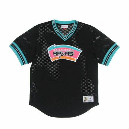 Mitchell & Ness jersey nba unbeaten mesh v neck hardwood classics saaspu Sort, Herre T-shirts