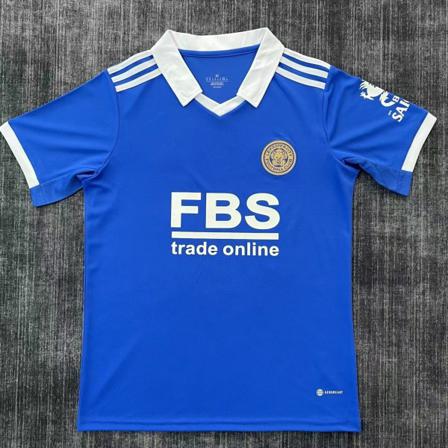 22-23 Leicester City Shirt Hemma Kortärmad Fotbollströja Xl