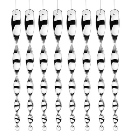 Fågelavskräckande Reflekterande vindspiral i silver - perfekt som