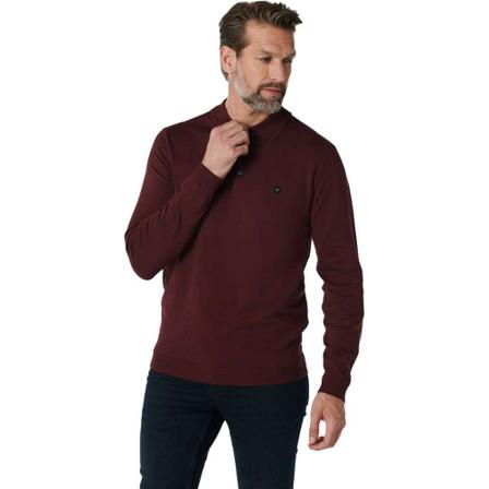 No Excess, Pullover polo port wine Rood, Heren, Maat:L