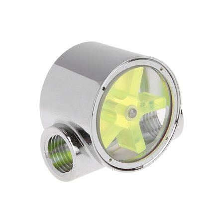 5 juoksupyörän jäähdytysvesivirtauksen ilmaisinmittari, kuparikromattu 2-suuntaiset G1/4-kierreosat