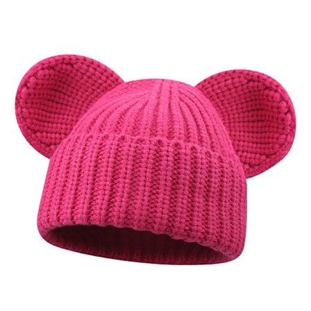 Karhun korva pipo hattu söpö karhu neulottu hattu talvi neulottu kaapeli hattu f