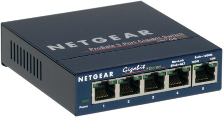 Netgear GS105 - Switch - 5 x 10/100/1000 - stasjonær