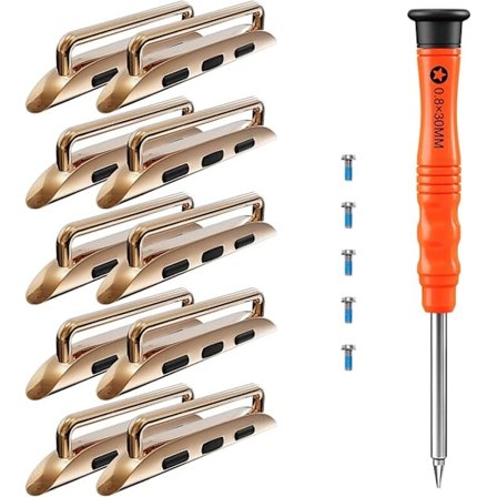 Armbandskopplingar, Ersättningslänkfäste för Apple Watch 42/44/45/49mm 10-pack (Roséguld)