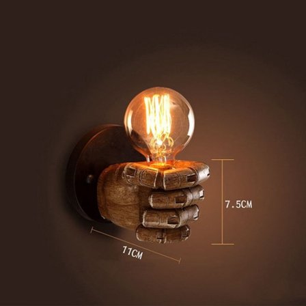 Vägglampa dekoration hållare nyhet näve form vägglampa KLB