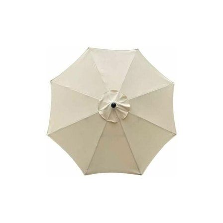 Udskiftningsbetræk til parasol, 8 ribber, 3 m, vandtæt, anti-UV, udskiftningsstof, beige