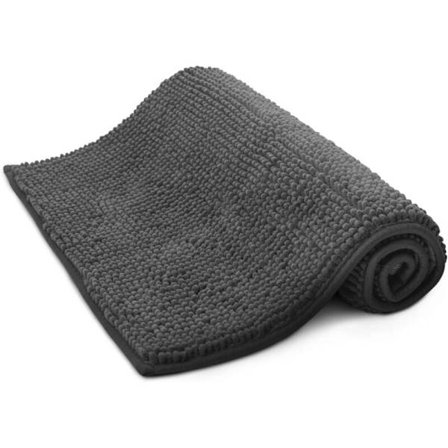 Mikrofiber Badrumsmatta Halkfri Mjuk Bekväm Vattenabsorberande Snabbtorkande Maskintvättbar Hygienisk Badrumsmatta Grå