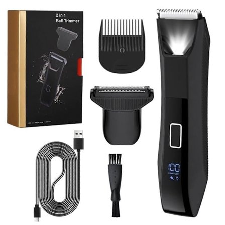 Herre Kropshårstrimmer - Elektriske barbermaskiner, Vandtæt, IPX7[HK]
