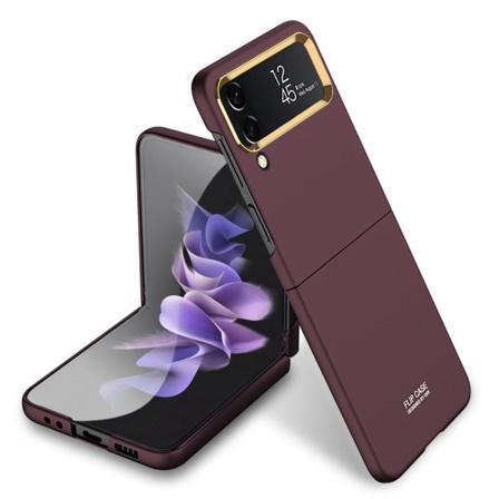 Gkk Samsung Galaxy Z Flip4 5g Ultra-thin Anti-fingerprint Skal - Wine Red