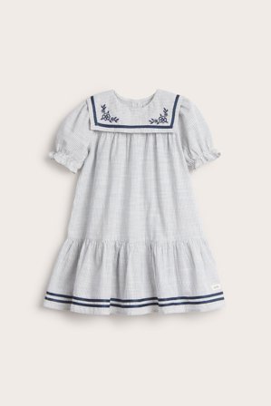 Newbie | Sukienka z kołnierzem marynarskim | Offwhite