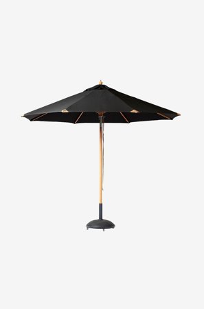 Cinas - Parasol Pomino Ø3,3 m olefin - Sort - Parasoller - Fra Homeroom