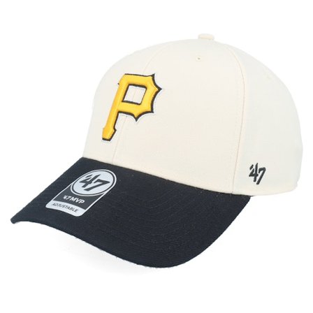 47 Brand - MLB White adjustable Caps - Pittsburgh Pirates Two Tone Mvp Natural/Black Adjustable @ Hatstore