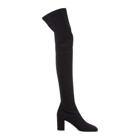 Valentino, Over The Knee Boot in Fabric Czarny, Kobieta, Rozmiar: 40 EU