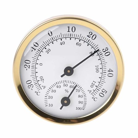 Innendørs Analog Termometer Hygrometer Fuktighet Temperaturmåler 58mm Husholdning