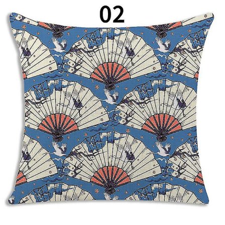Japanske dekorative puder, pudebetræk, Ukiyo pudebetræk, sofa, boligindretning - 9